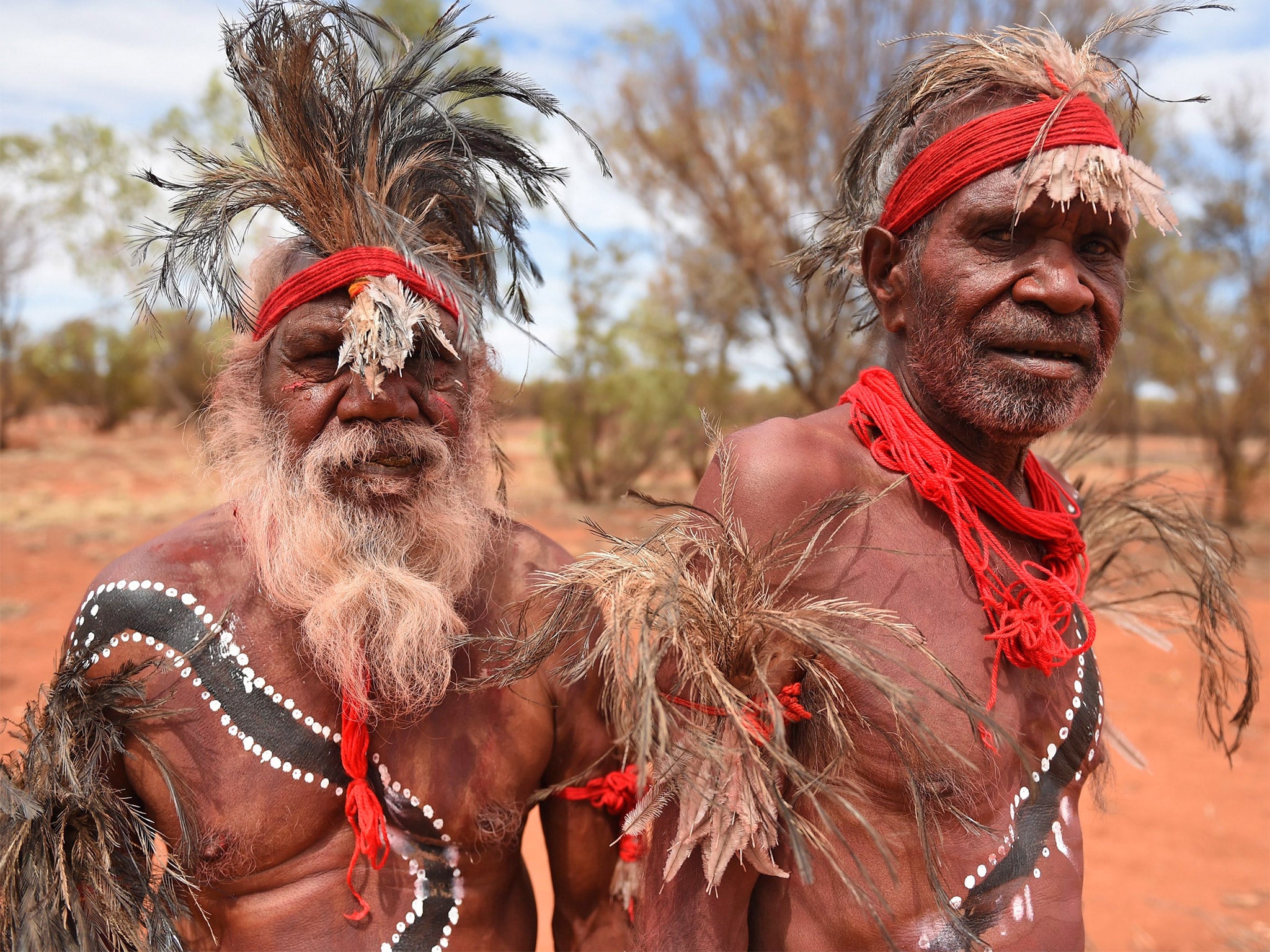 &#13;
Aboriginal men at the anniversary celebrations in Mutitjulu &#13;