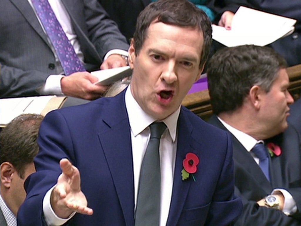 Chancellor George Osborne speaking during Treasury Questions in the House of Commons