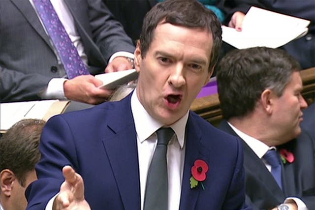 Chancellor George Osborne  speaking during Treasury Questions in the House of Commons