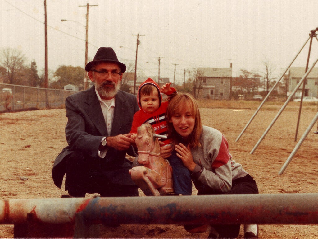 Sarah-Cecilie with her father while on the run