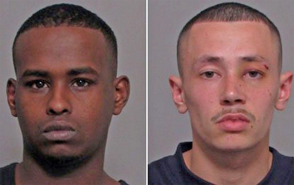 Mohammed Hirsi, left, and Ameen Jogee were both convicted of killing an ex-policeman