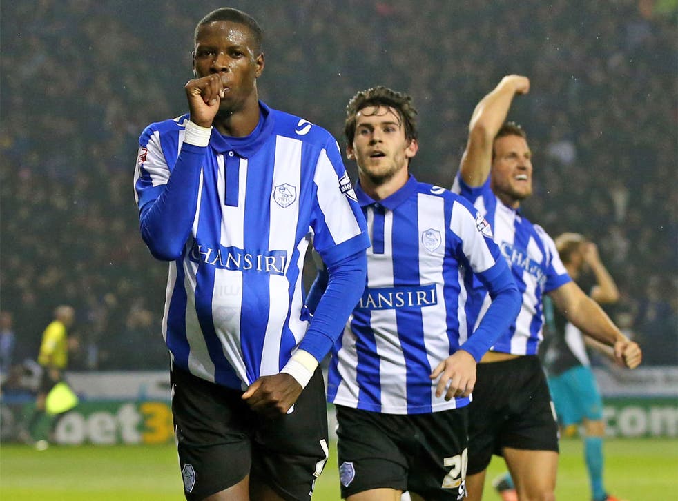 Lucas Joao celebrates after heading in his Wednesday's second goal