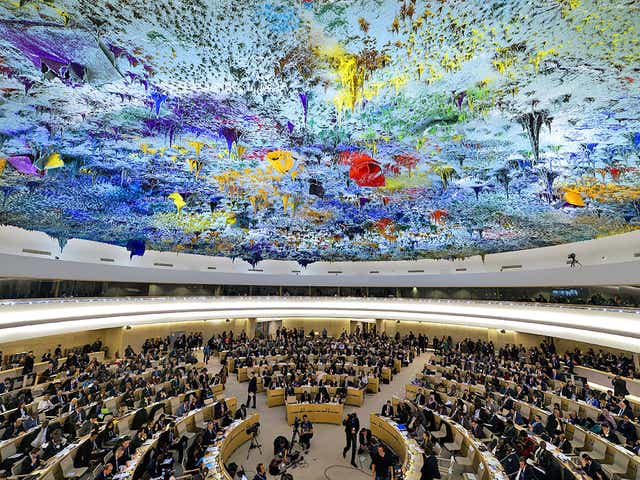 The UN Human Rights Council, in Geneva, Switzerland