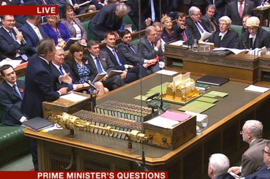 The Tory side of the Commons groaned at Corbyn's question