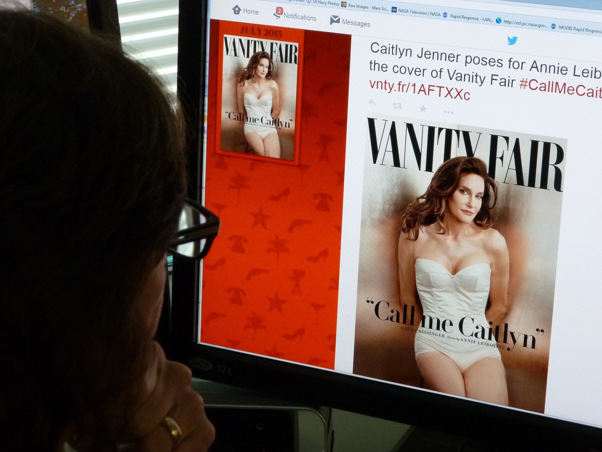 Leibovitz shot the first images of Jenner as a transgender woman for Vanity Fair (AFP/Getty)