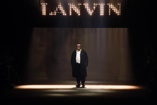 Designer Alber Elbaz walks the runway during the Lanvin show as part of the Paris Fashion Week Womenswear Spring/Summer 2016 on October 1, 2015 in Paris, France.