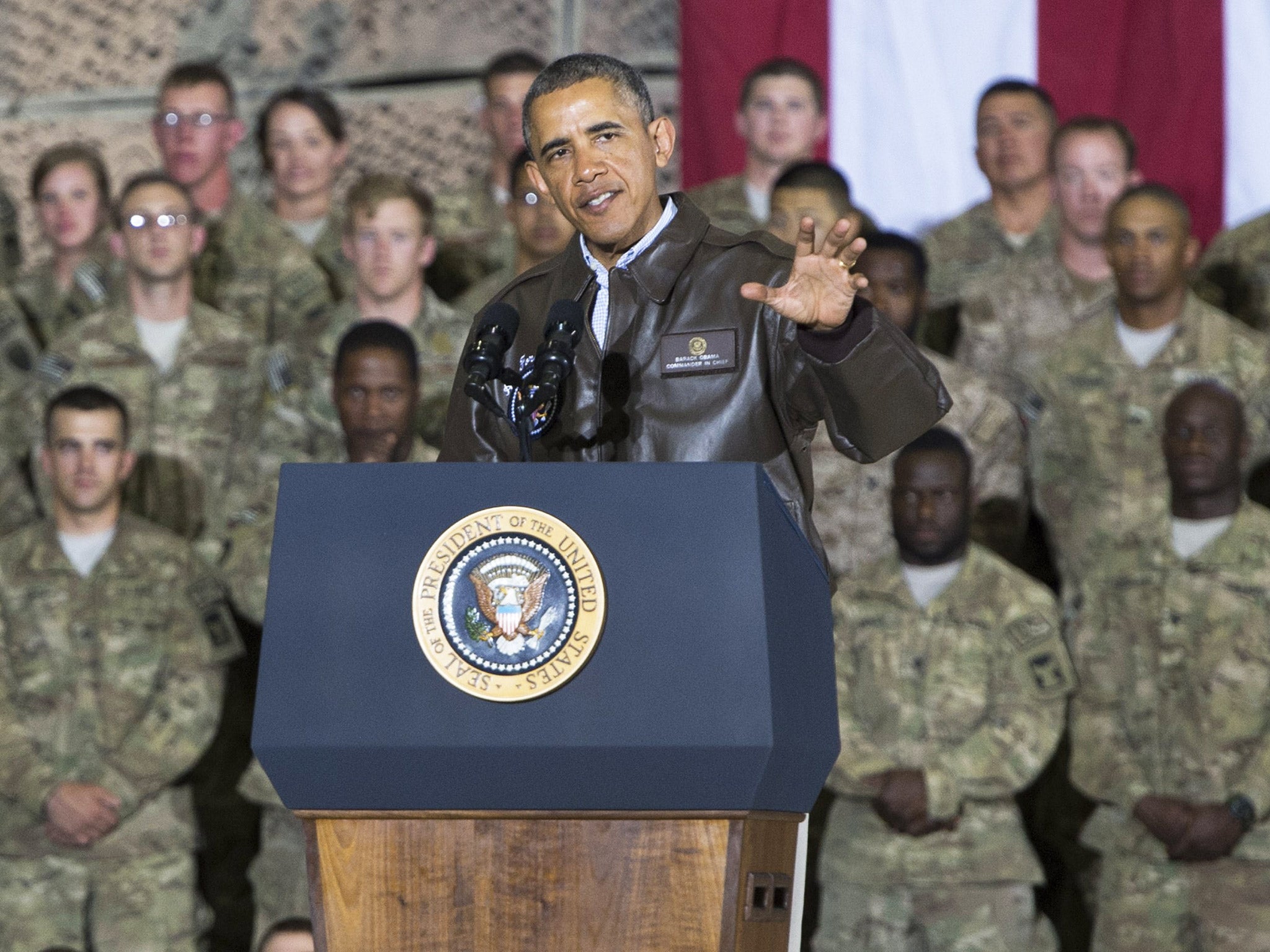 President Obama during a surprise visit to US in Afghanistan last year