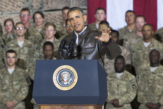 President Obama during a surprise visit to US in Afghanistan last year