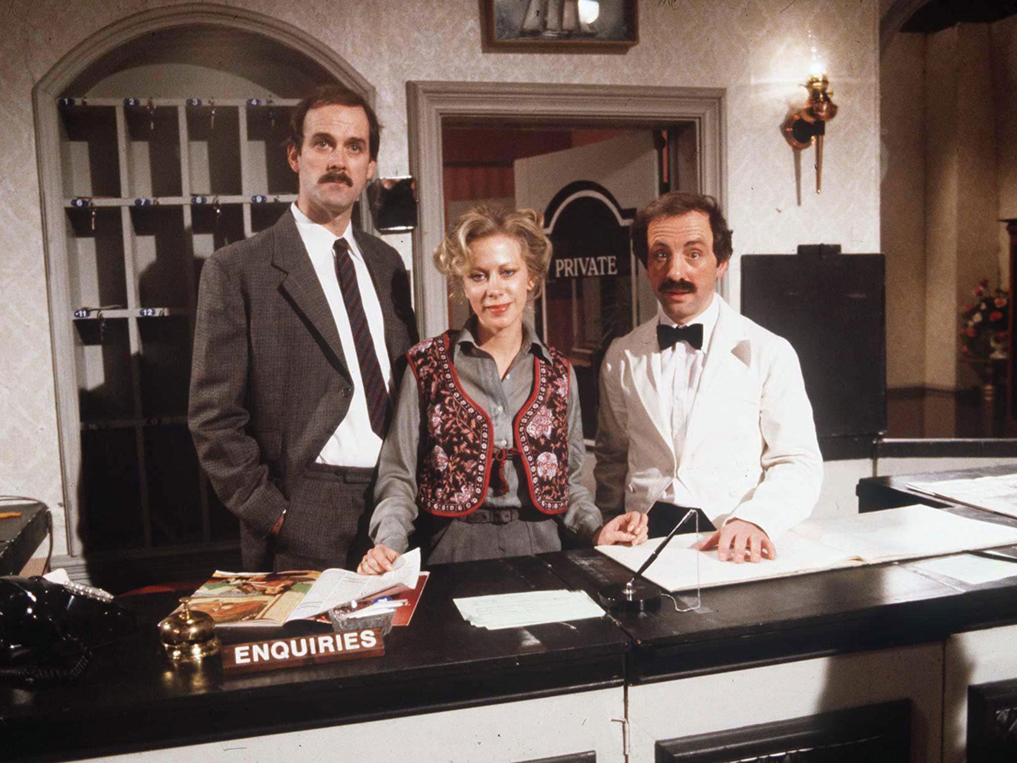 Inventive, inspired, ingenious sarcasm: The cast of Fawlty Towers (Rex)