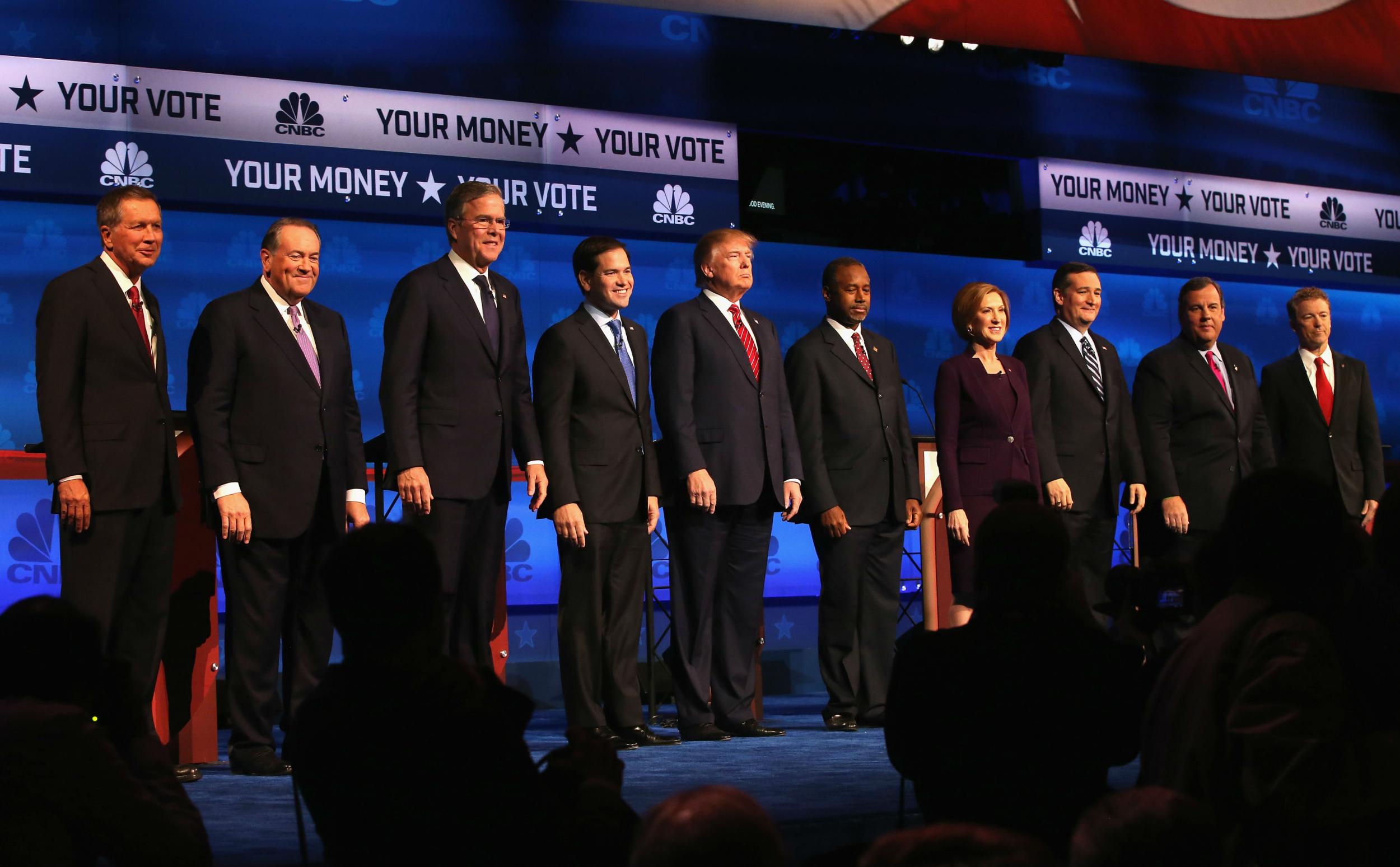 Ten Republican hopefuls took to the stage