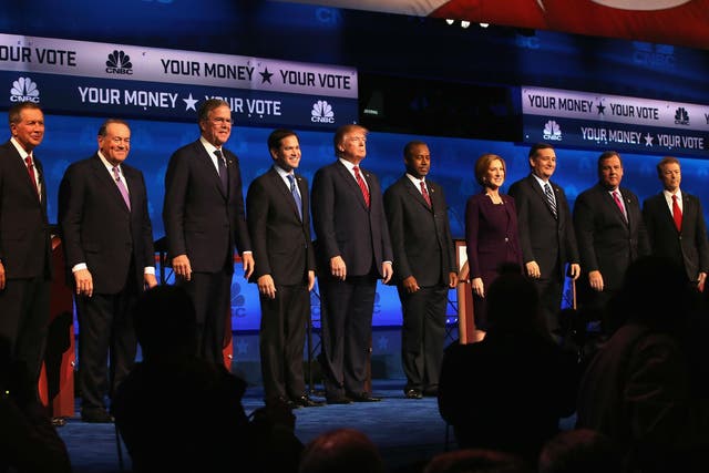 Ten Republican hopefuls took to the stage