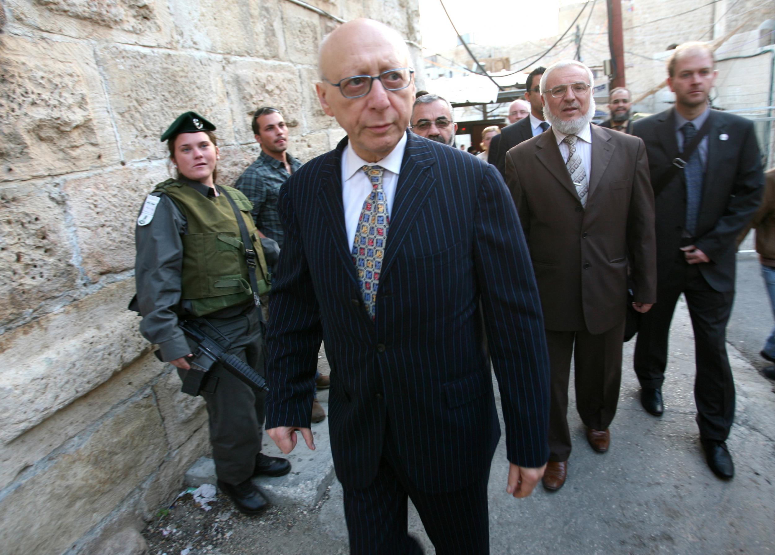 Gerald Kaufman MP on a visit to Israel in 2010