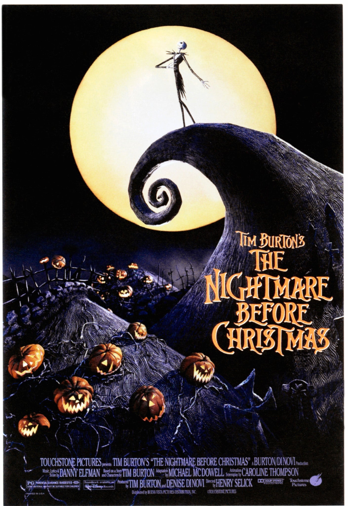 Jack Skellington is the Pumpkin King of Halloween Town in The Nightmare Before Christmas