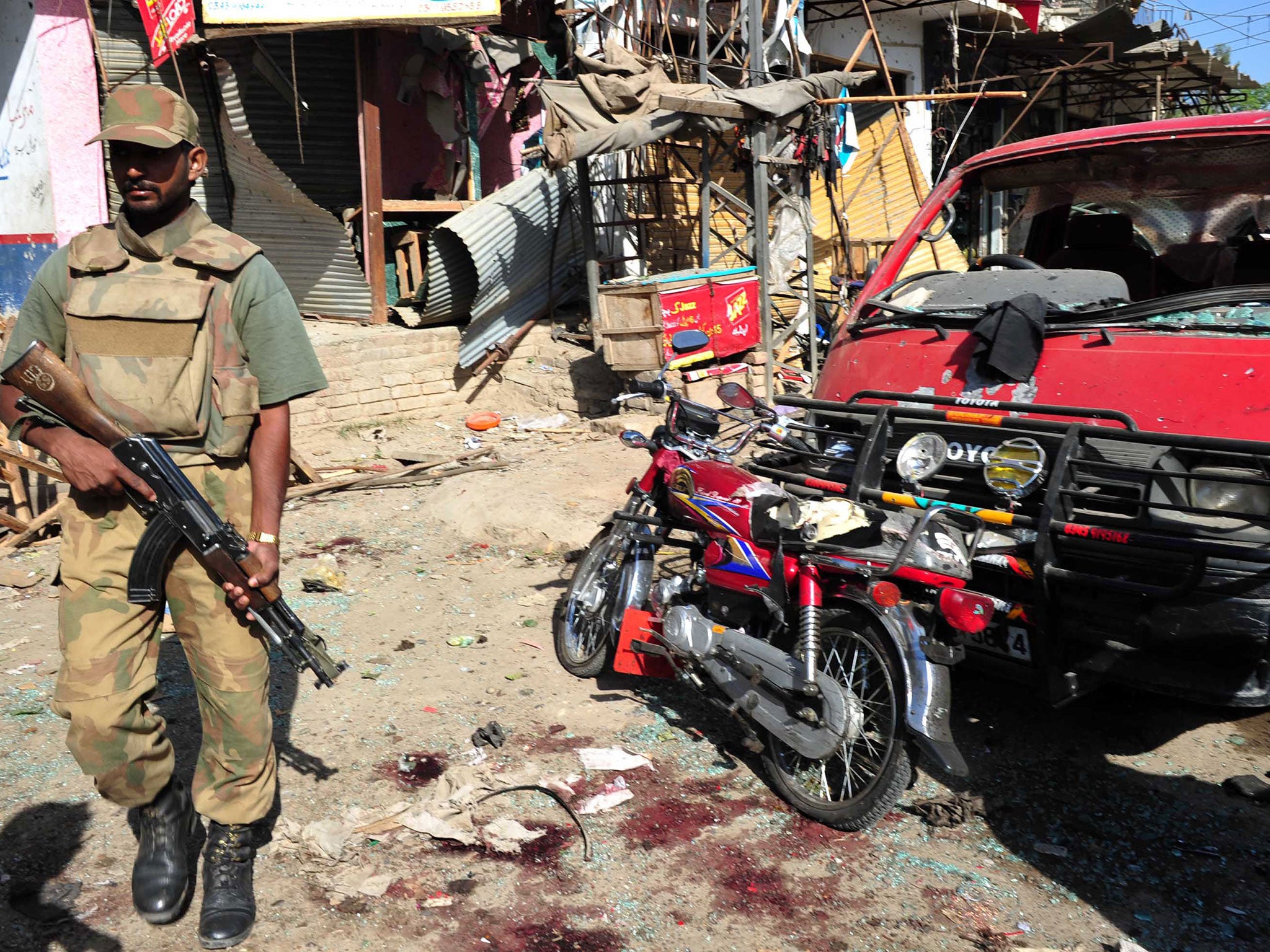 
The Pakistani Taliban previously attacked Shabqadar with a suicide bombing targting paramilitary police officers in May 2011 