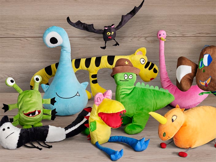 The whole range of toys designed by children