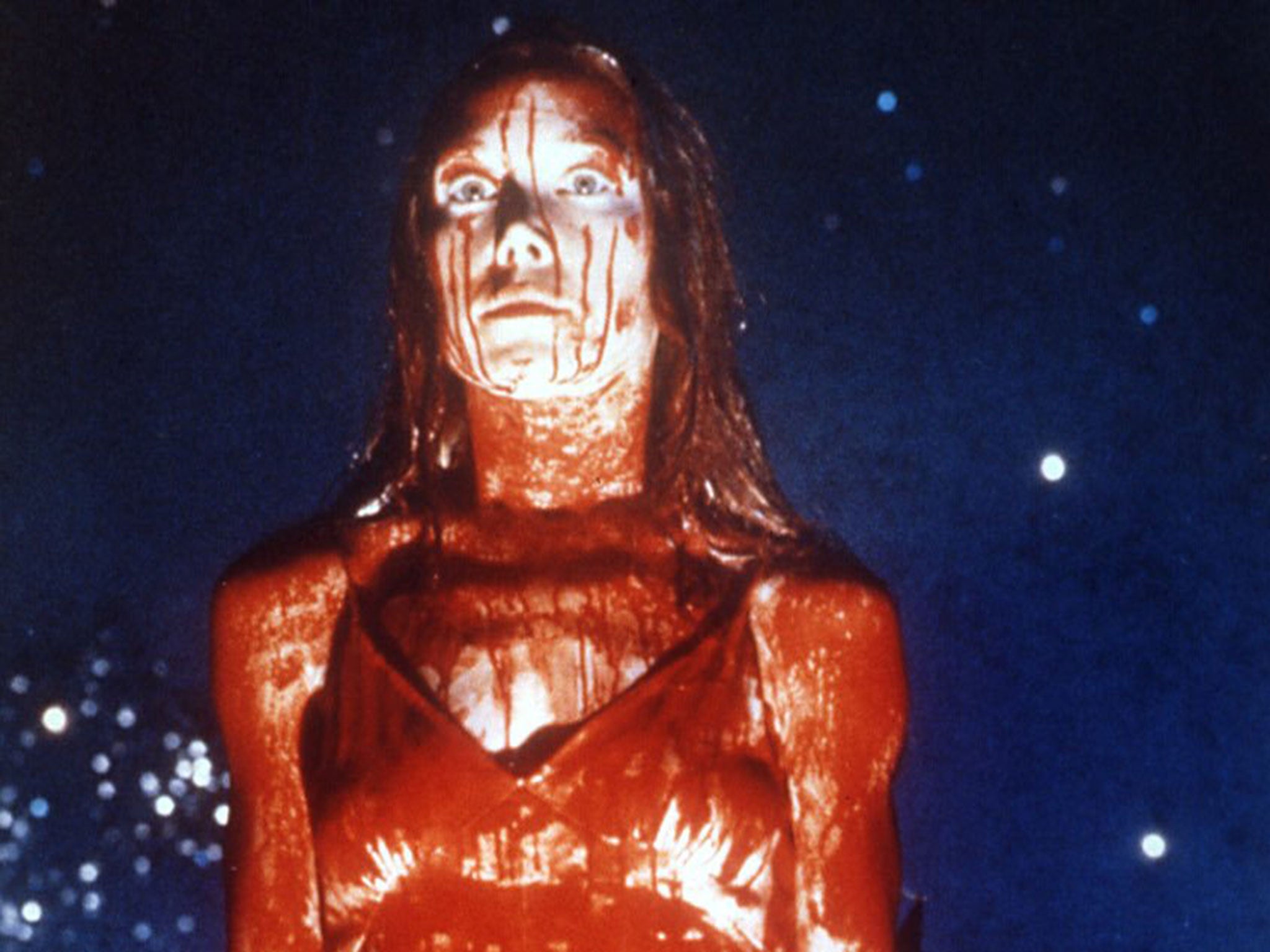 Carrie is drenched in pig's blood in Carrie