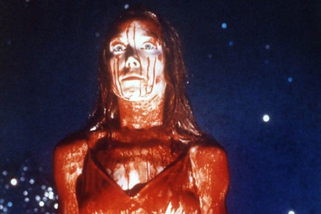 Carrie is drenched in pig's blood in Carrie