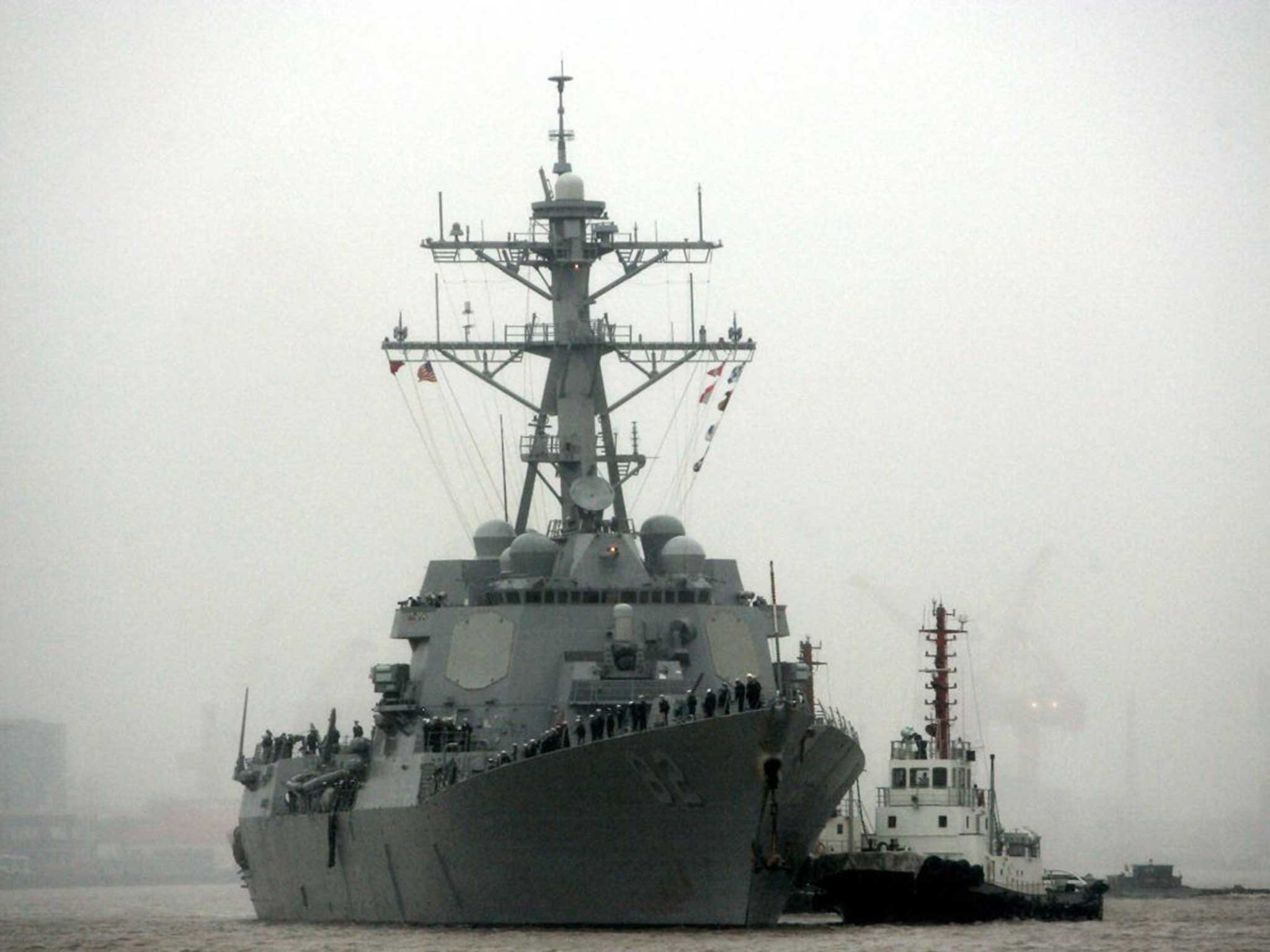 The USS Lassen photographed in Shanghai's international port in 2008