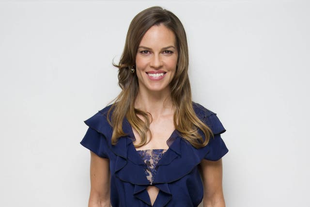 Hilary Swank at the Four Seasons Hotel in Beverly Hills, Los Angeles, America