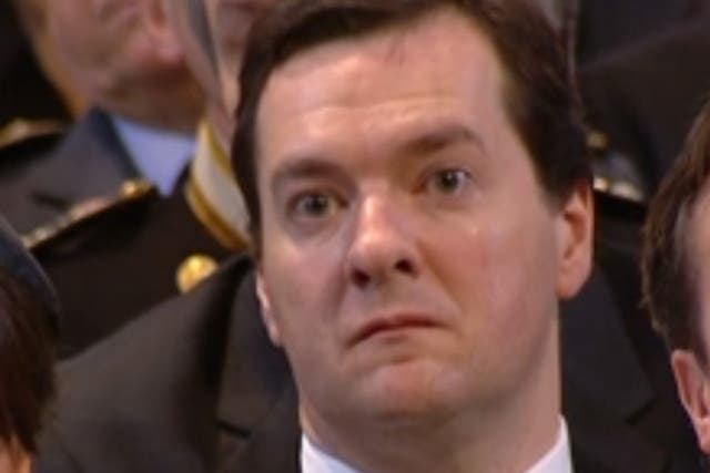 George Osborne gets tearful at the funeral of Margaret Thatcher