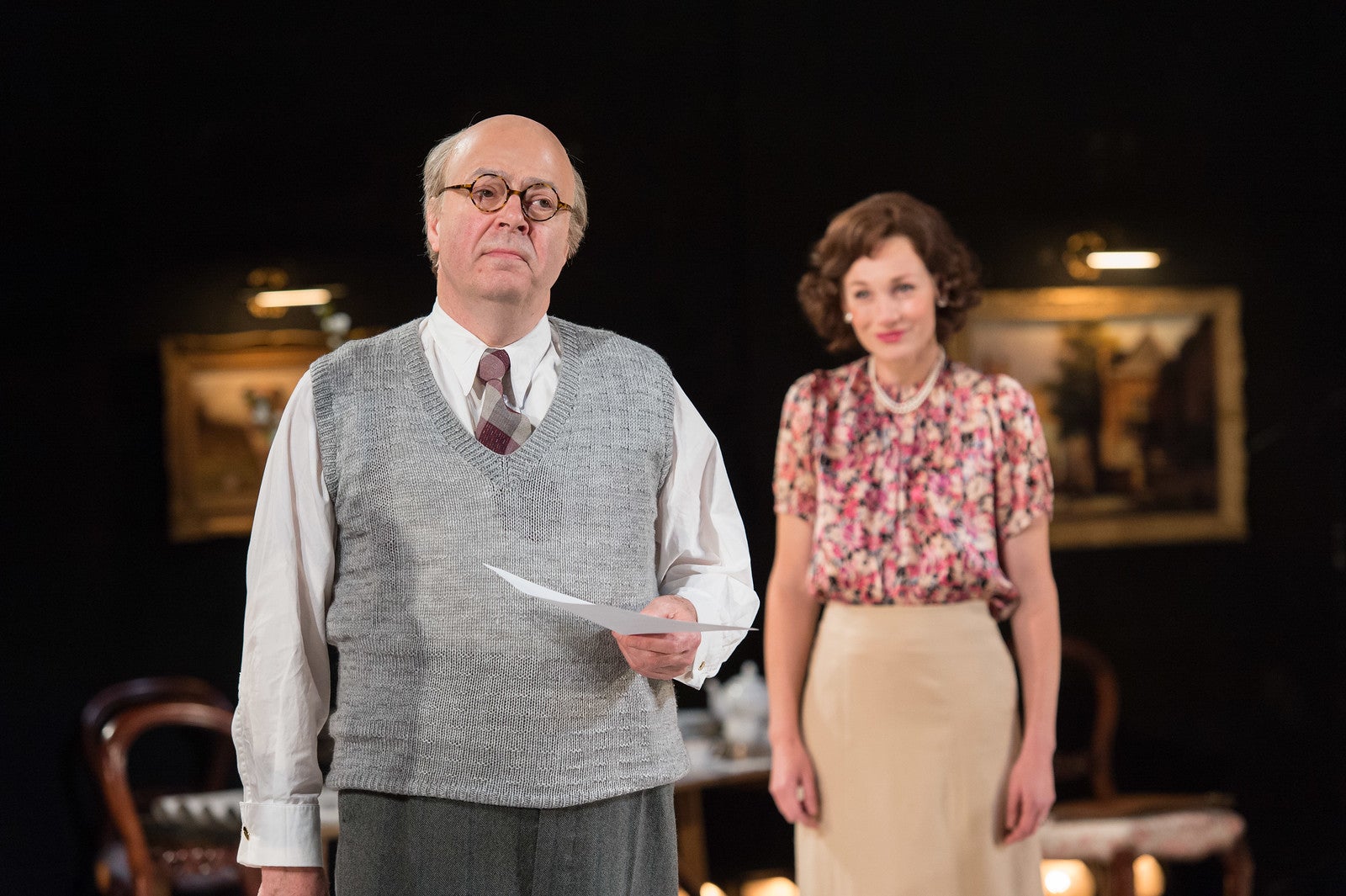 Roger Allam (John Christie) and Nancy Carroll (Audrey Mildmay)