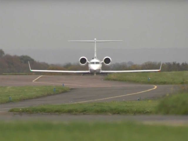 Aamer's plane just before touch-down at Biggin Hill airport