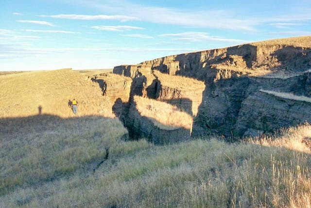 The crack opened up in foothills of Wyoming’s Bighorn Mountains in the last fortnight