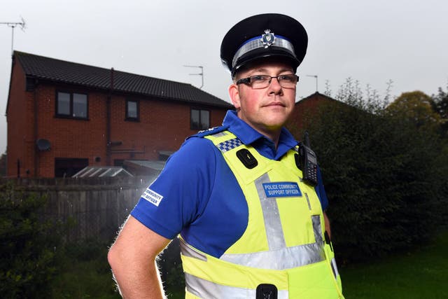 Volunteer PCSO Kevin Burnett goes on patrol in Gainsborough, Lincolnshire