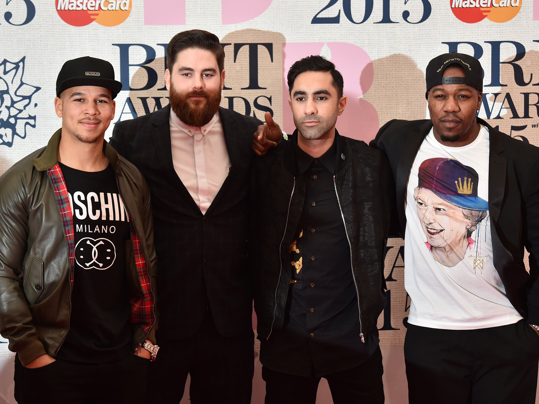 Amir Amor from Rudimental (second right) is working on a fundraiser to help refugees heal from their pain through yoga classes