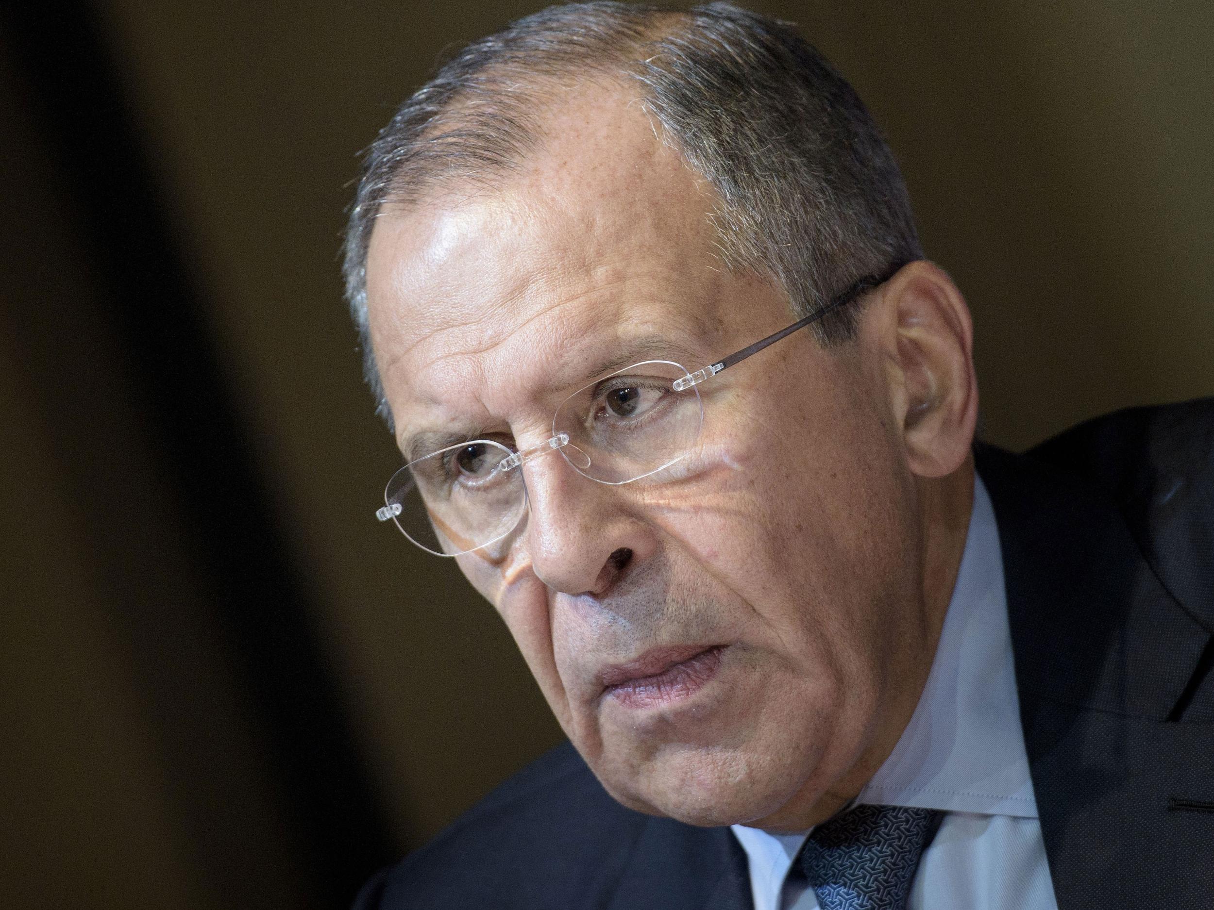Russian Foreign Minister Sergei Lavrov in Vienna
