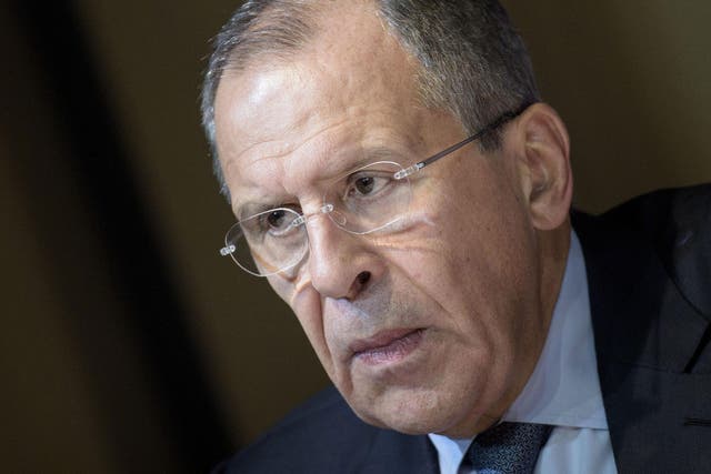 Russian Foreign Minister Sergei Lavrov in Vienna