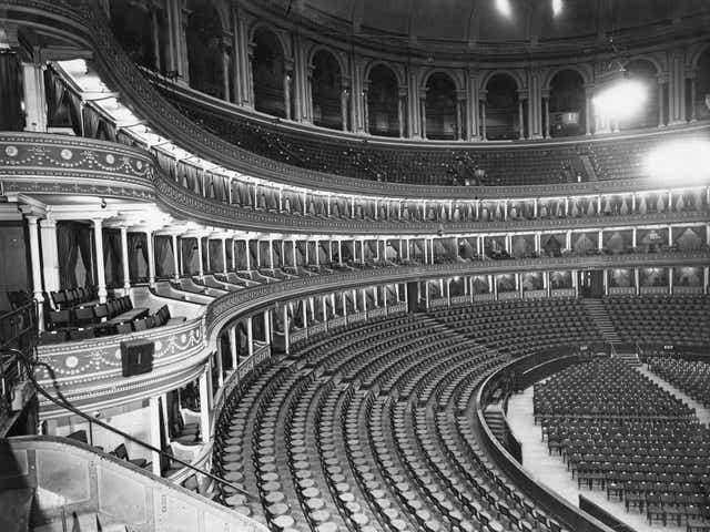 The Royal Albert Hall in South Kensington, London. The concert hall is best known for holding the Proms, which it has done each summer since 1941