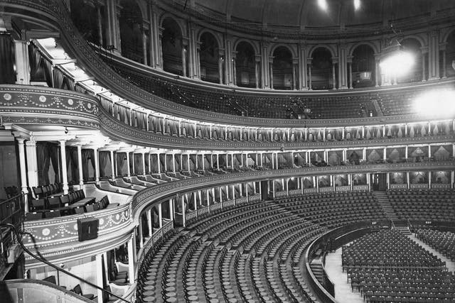 The Royal Albert Hall in South Kensington, London. The concert hall is best known for holding the Proms, which it has done each summer since 1941