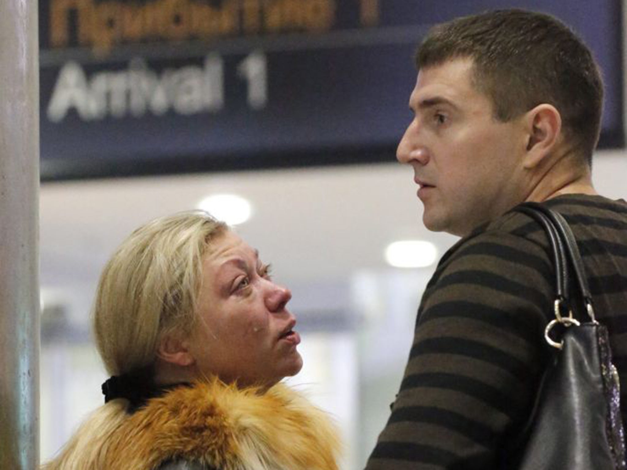 Shock in the arrivals hall at St Petersburg airport