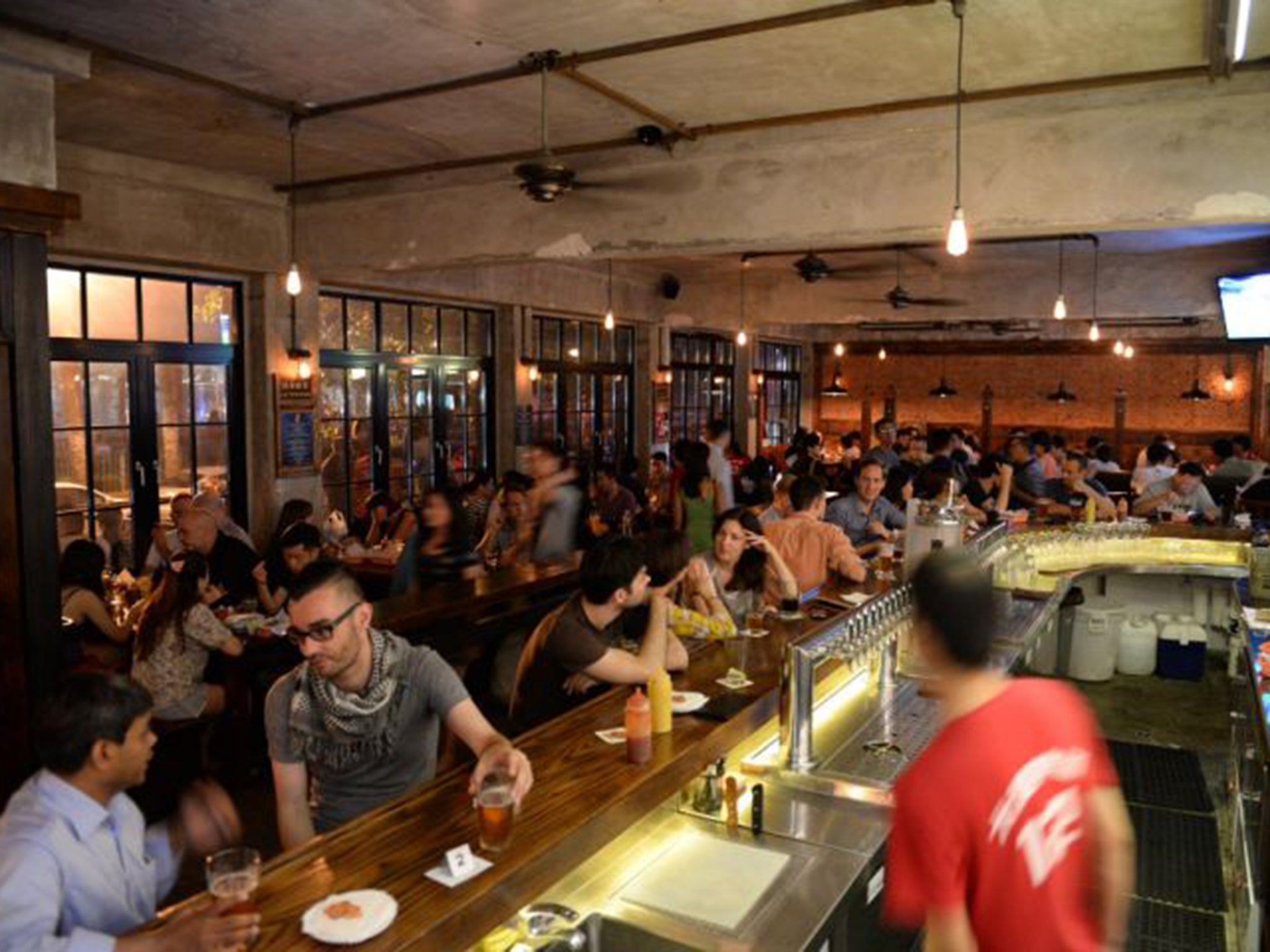 Business is brisk at Great Leap Brewing, opened in 2010 by US expat Carl Setzer