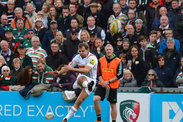 Nick Evans kicked 28 points to earn Harlequins victory against Bath