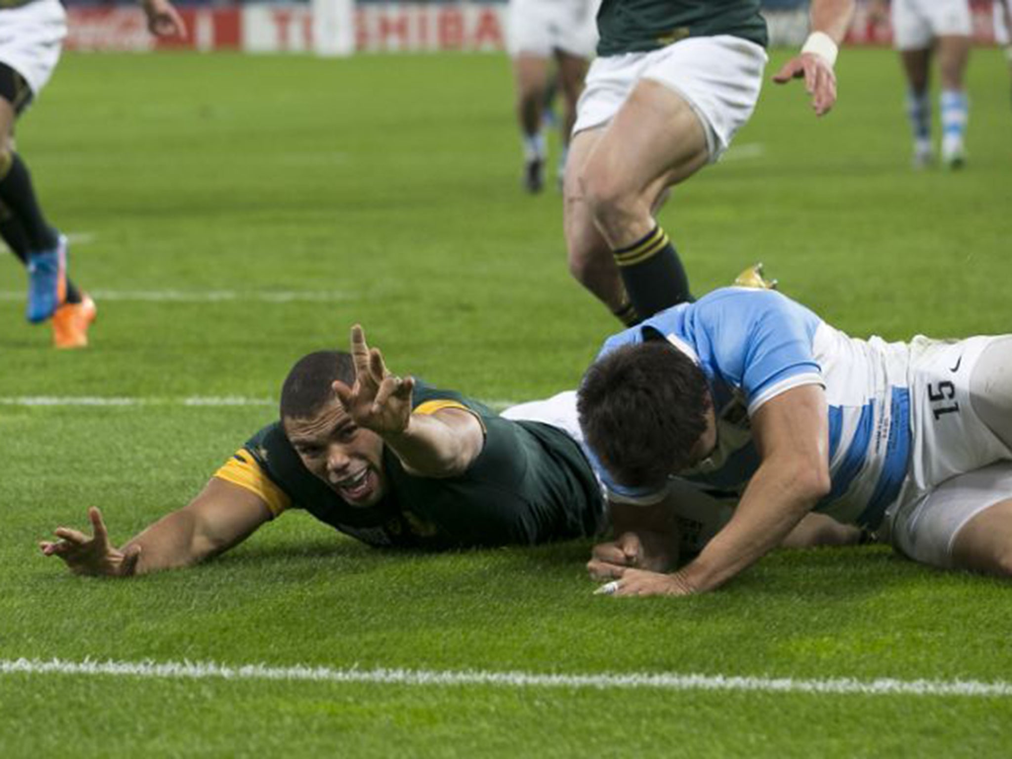 Record-chasing Springbok Bryan Habana has a try disallowed