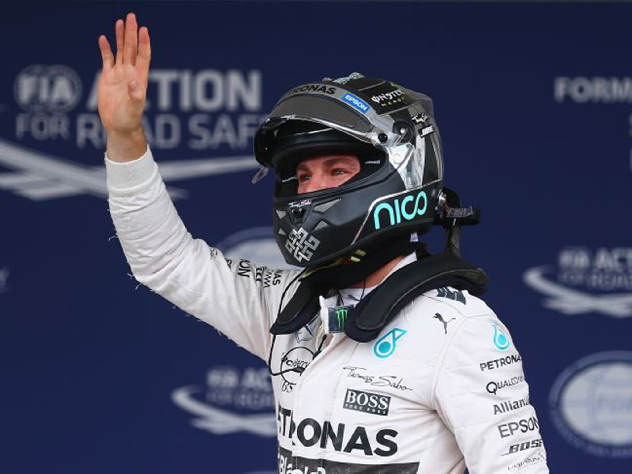 Nico Rosberg took his fourth consecutive pole position