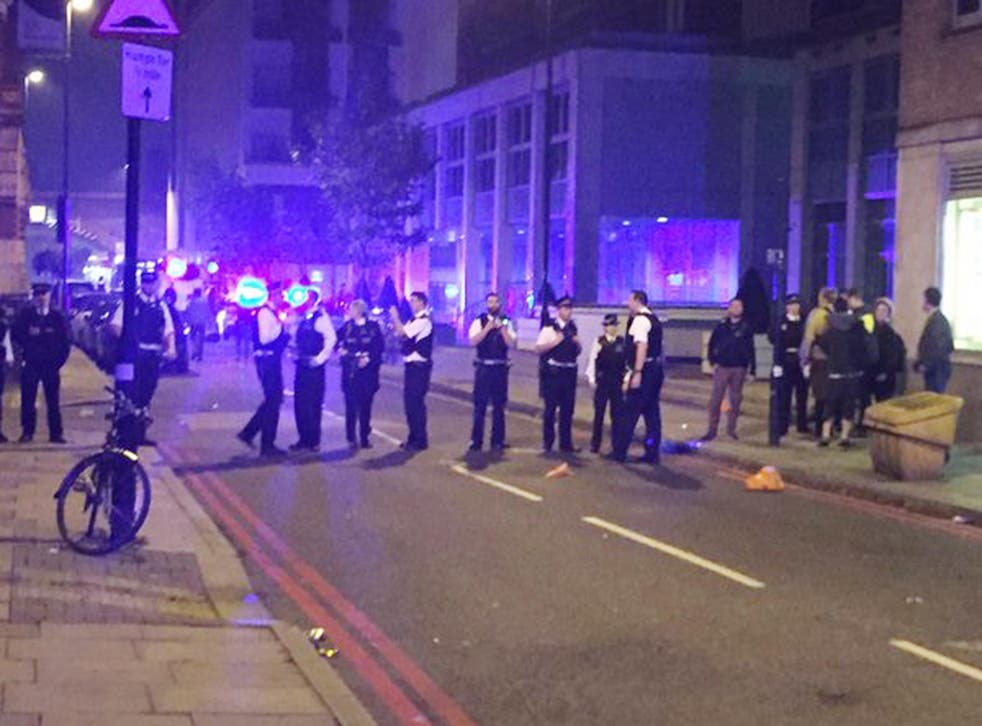 A Halloween party in south London escalated into violence between police and revellers