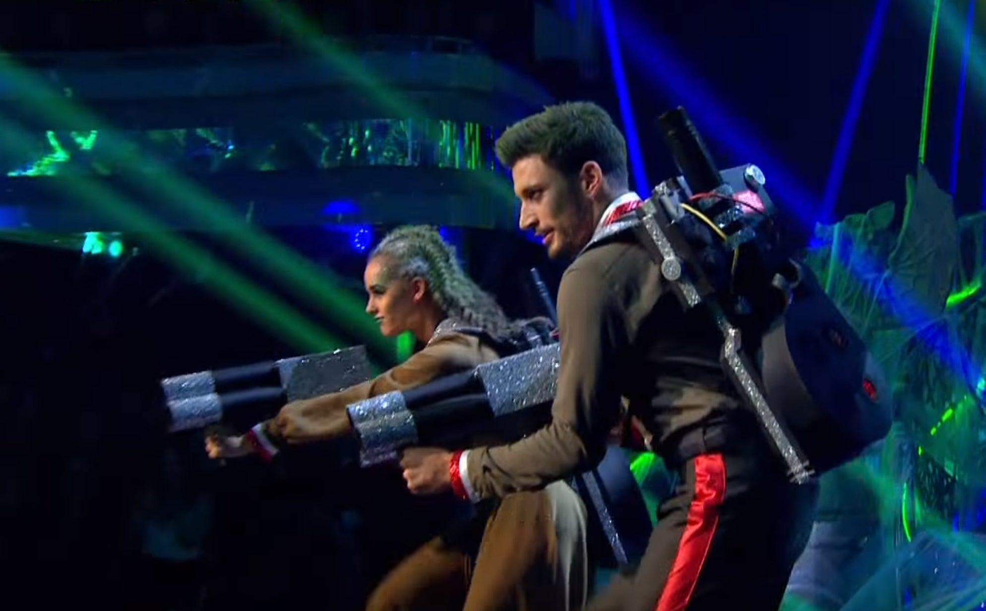 Georgia May Foote and Giovanni Pernice performing their Ghostbusters routine