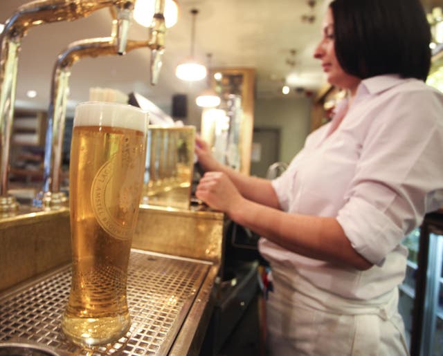 90 per cent of bar workers in the UK are reported to earn less than living wage