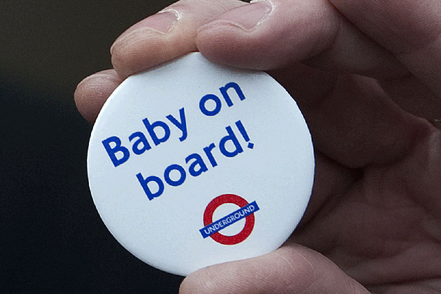 The 'baby on board' badge arrived in 2005 to help pregnant women find seats without an awkward confrontation