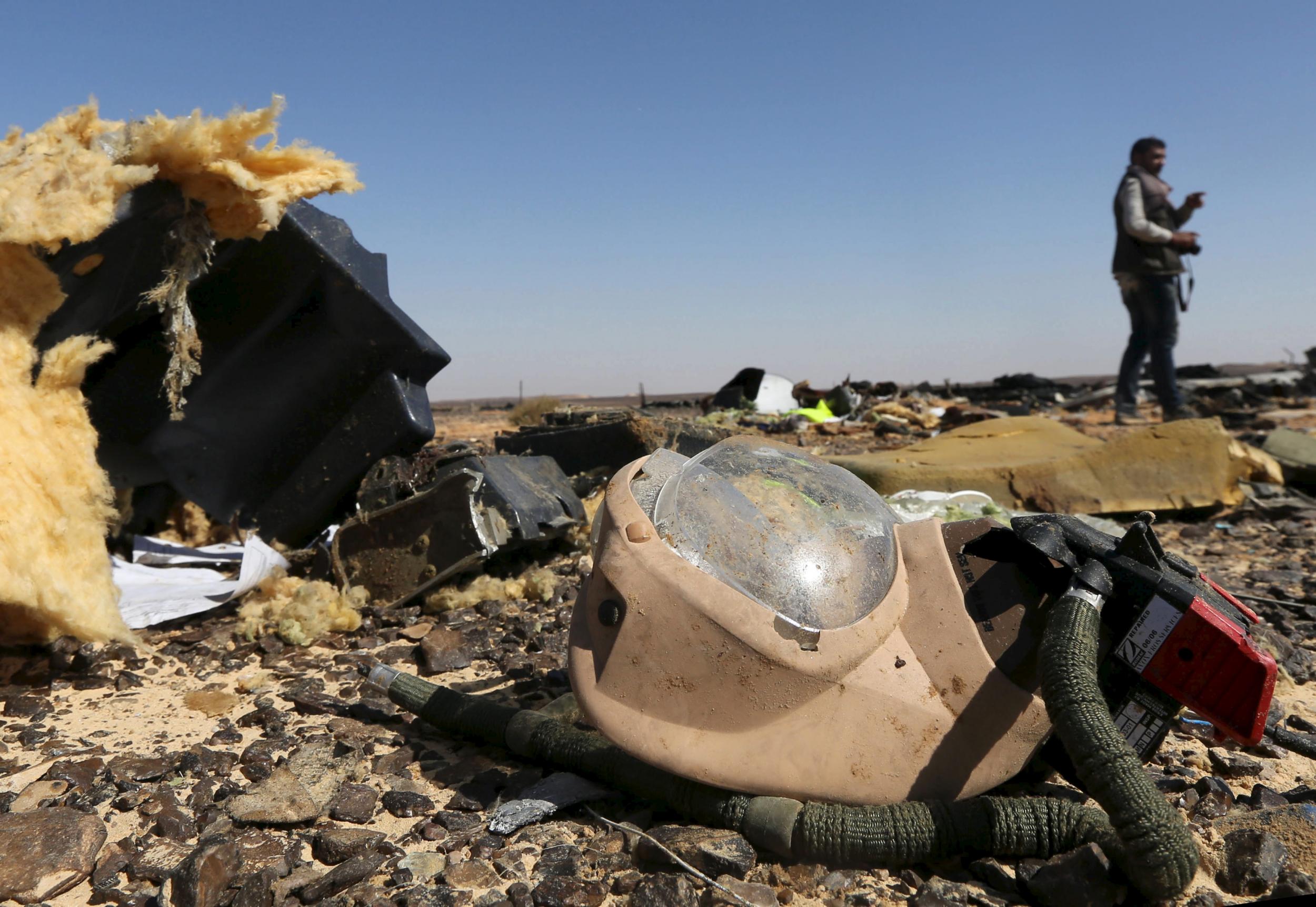 Wreckage from the plane