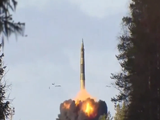 Russia films more missile drills as it shows off military firepower