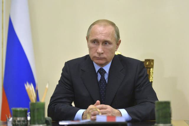 President Valdimir Putin holds a cabinet meeting in Moscow
