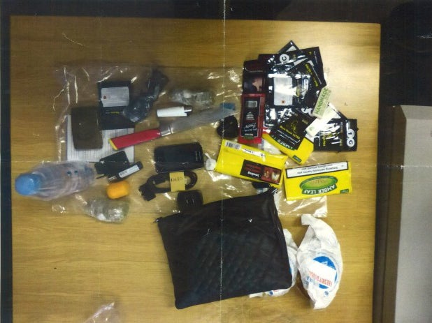 The stash recovered by police