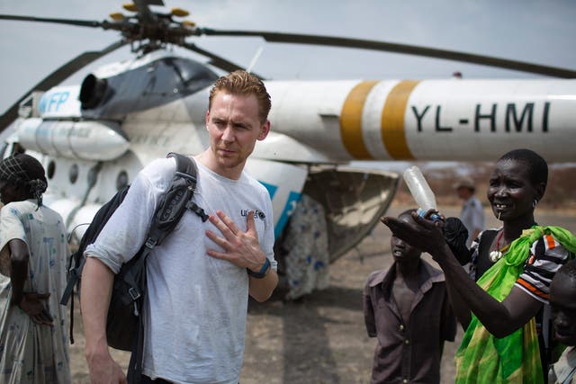 Unicef UK supporter and award-winning actor Tom Hiddleston met children caught in conflict at a rapid response mission in South Sudan
