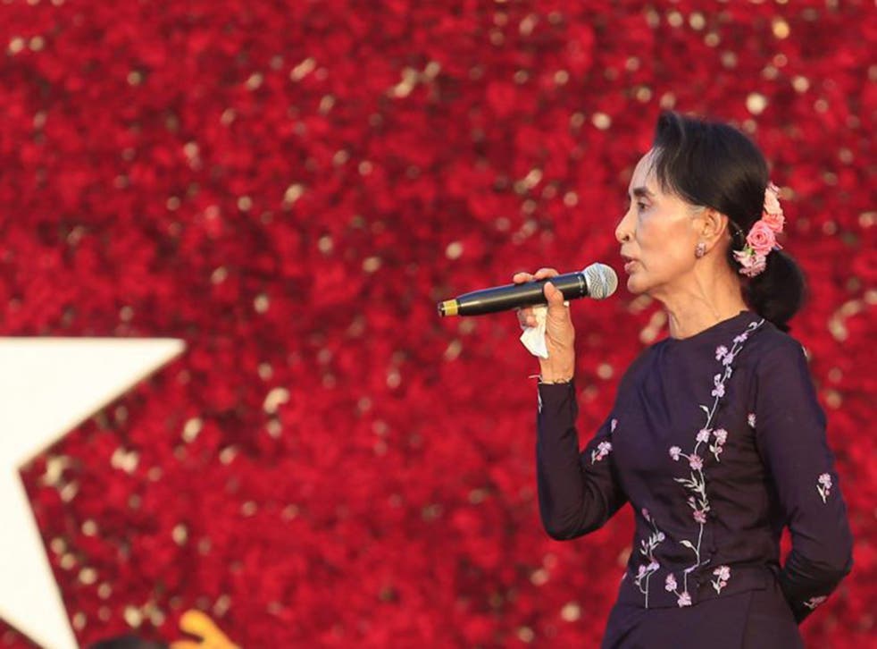 The National League for Democracy (NLD), led by Myanmar opposition leader Aung San Suu Kyi, is campaigning with the slogan ' Time to Change' ahead of the country's nationwide elections