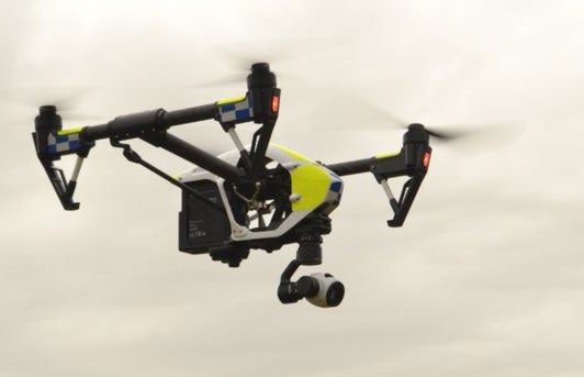 One of the DJI Inspire 1 drones that will be used in the trial