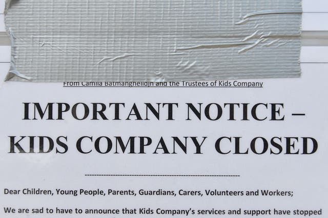 Kids Company and its premises on Hinton Road, London were closed in August